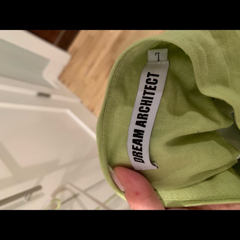 NWOT Green Asymmetrical Backless Summer Dress - Picture 5 of 5